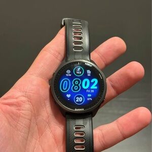 Garmin Black and Blue Smartwatch